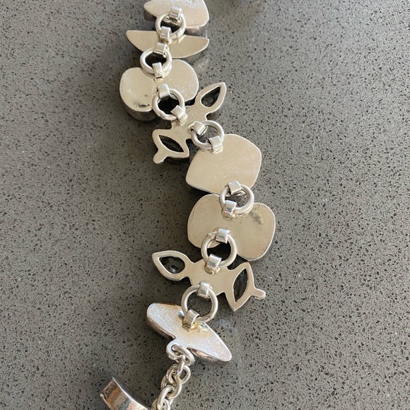 Vintage Druzy Sterling Rose Quarts Bracelet - Picture 5 of 7